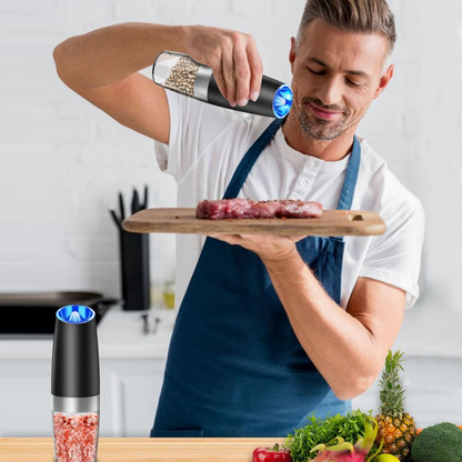Salt & Pepper Grinder Set Gravity-Activated USB Rechargeable