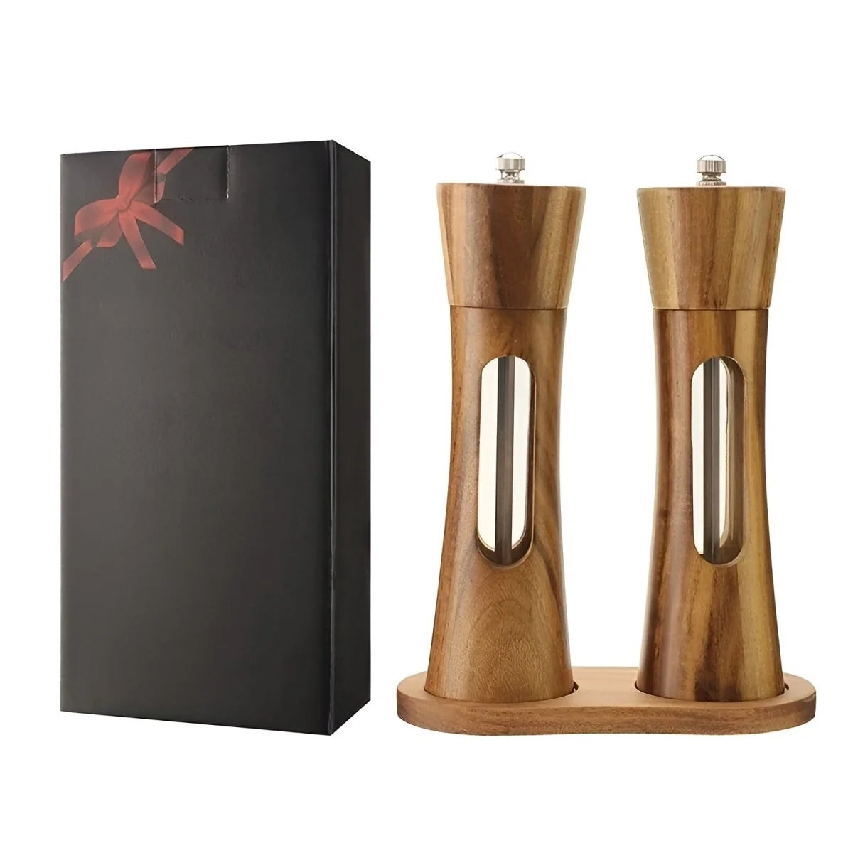 Salt & Pepper Grinder Wooden Adjustable Fine-To-Coarse Grind