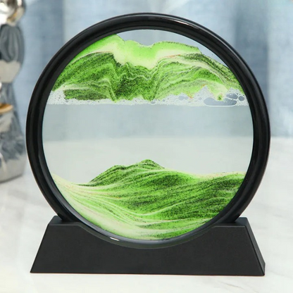 Sand Art Display Round Glass Colored Sand