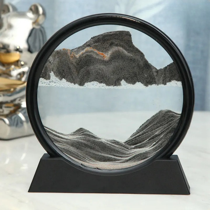 Sand Art Display Round Glass Colored Sand