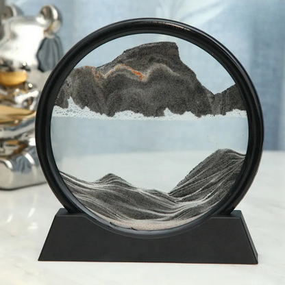 Sand Art Display Round Glass Colored Sand
