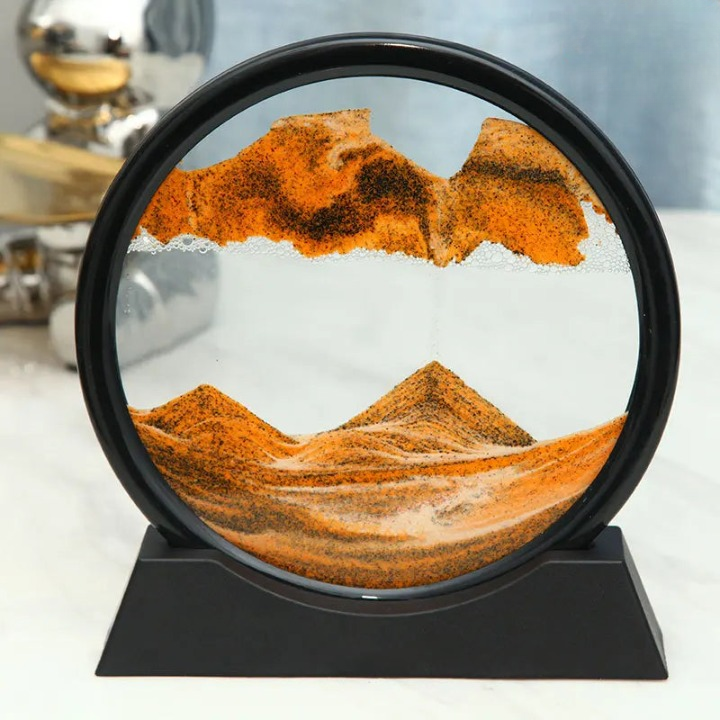Sand Art Display Round Glass Colored Sand
