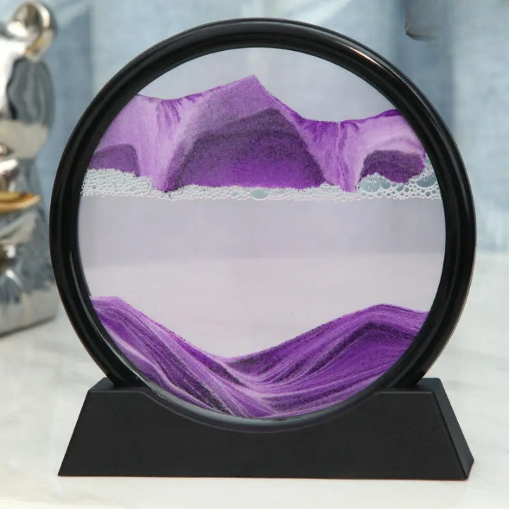 Sand Art Display Round Glass Colored Sand