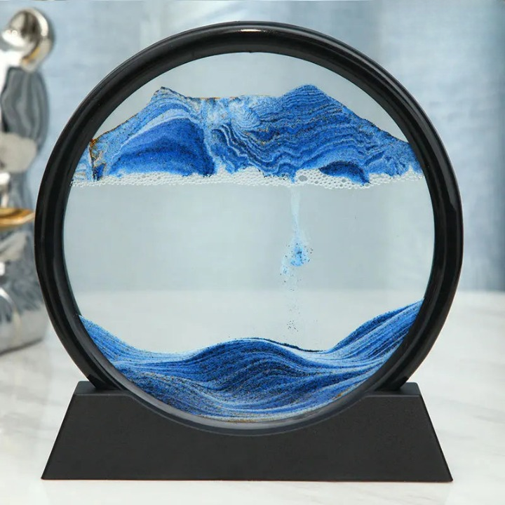 Sand Art Display Round Glass Colored Sand