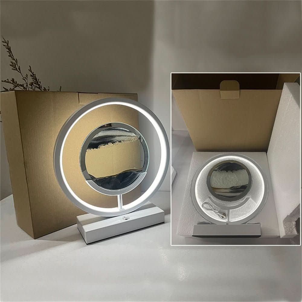 Sand Art Table Lamp Rotating 3D Sand USB Rechargeable LED Light