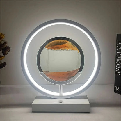 Sand Art Table Lamp Rotating 3D Sand USB Rechargeable LED Light