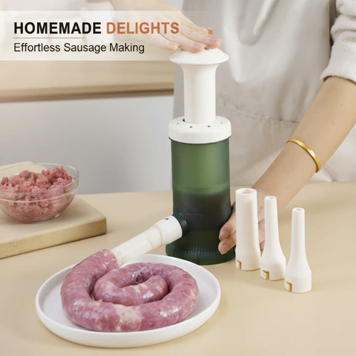 Sausage Stuffer Controlled Piston Food-Grade Polypropylene 4 Nozzles