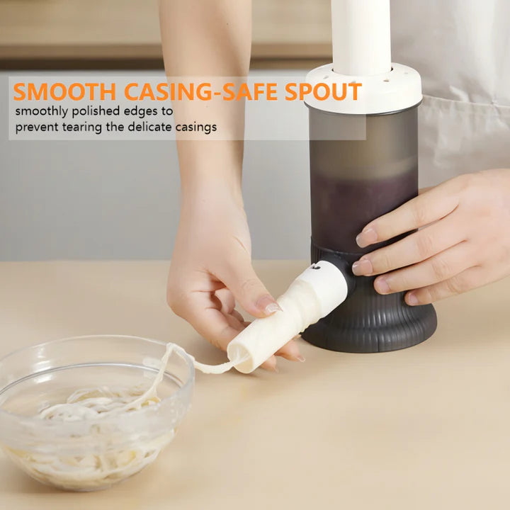 Sausage Stuffer Controlled Piston Food-Grade Polypropylene 4 Nozzles