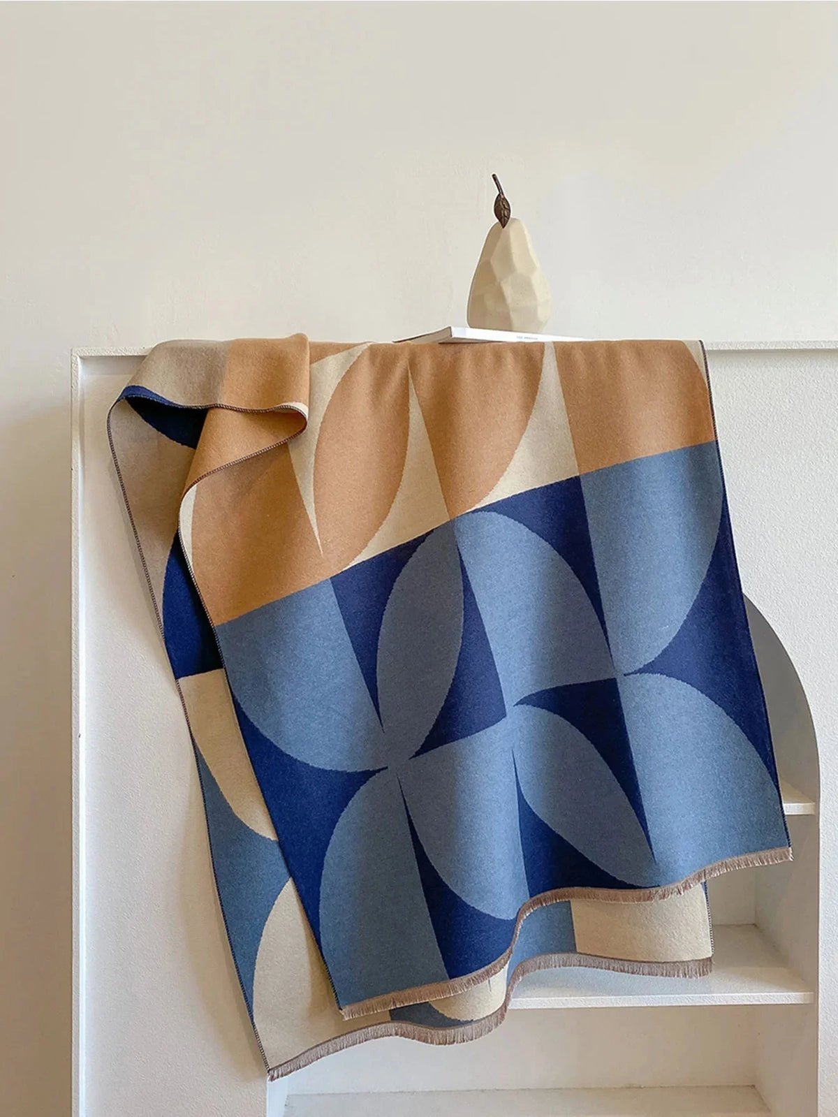 Scarf Cashmere Blend Reversible Design Lightweight Warmth