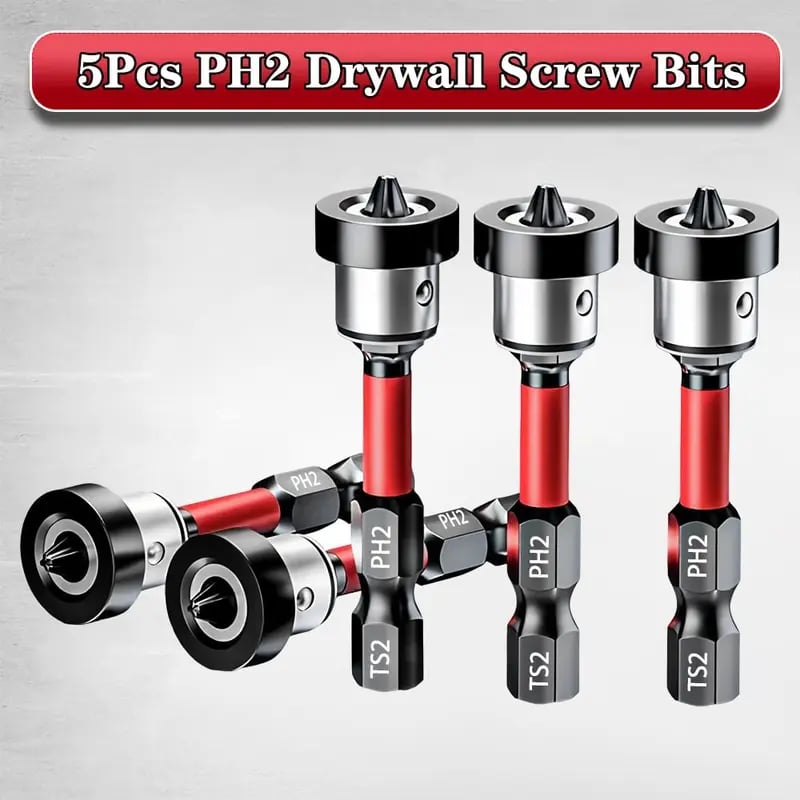 Screwdriver Bit Set Magnetic Depth Stop S2 Steel