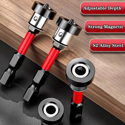 Screwdriver Bit Set Magnetic Depth Stop S2 Steel
