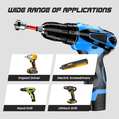 Screwdriver Bit Set Magnetic Depth Stop S2 Steel