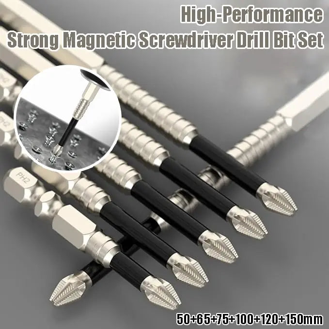 Screwdriver Bit Set Magnetic Tips & Anti-Slip 6-Piece