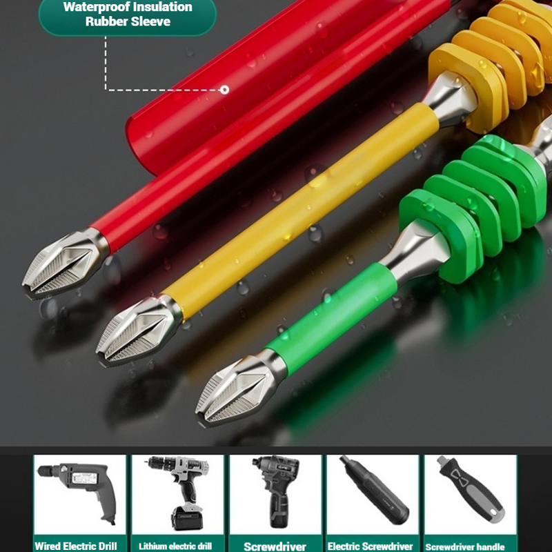 Screwdriver Bit Set Non-Slip Phillips Tip & Magnetic Hold