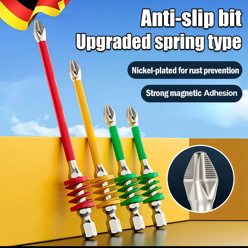 Screwdriver Bit Set Non-Slip Phillips Tip & Magnetic Hold