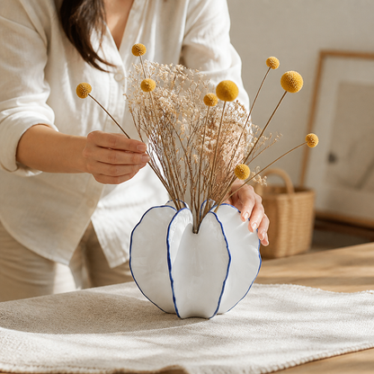 Sculptural Ceramic Vase For Dried Flowers