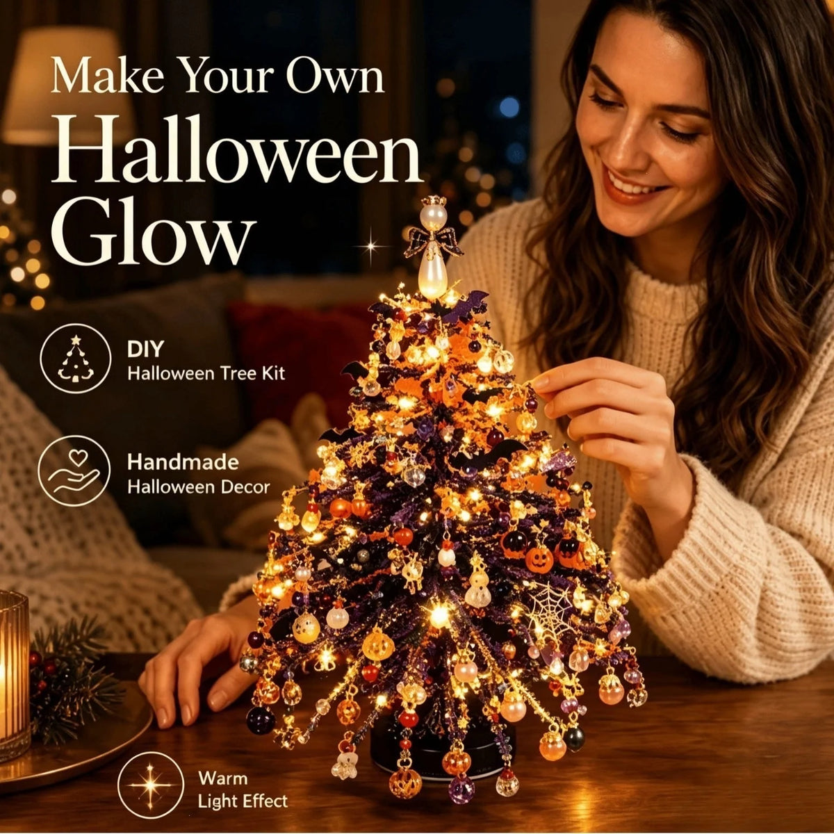Seasonal Tree Craft Kit Beaded Reusable Tabletop Decor