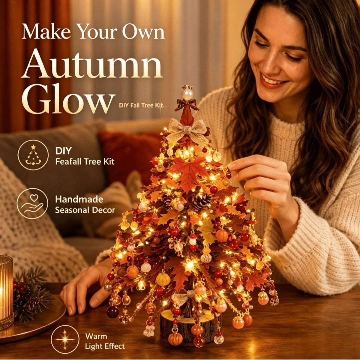 Seasonal Tree Craft Kit Beaded Reusable Tabletop Decor