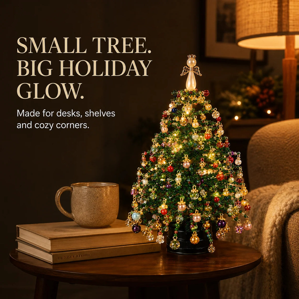 Seasonal Tree Craft Kit Beaded Reusable Tabletop Decor