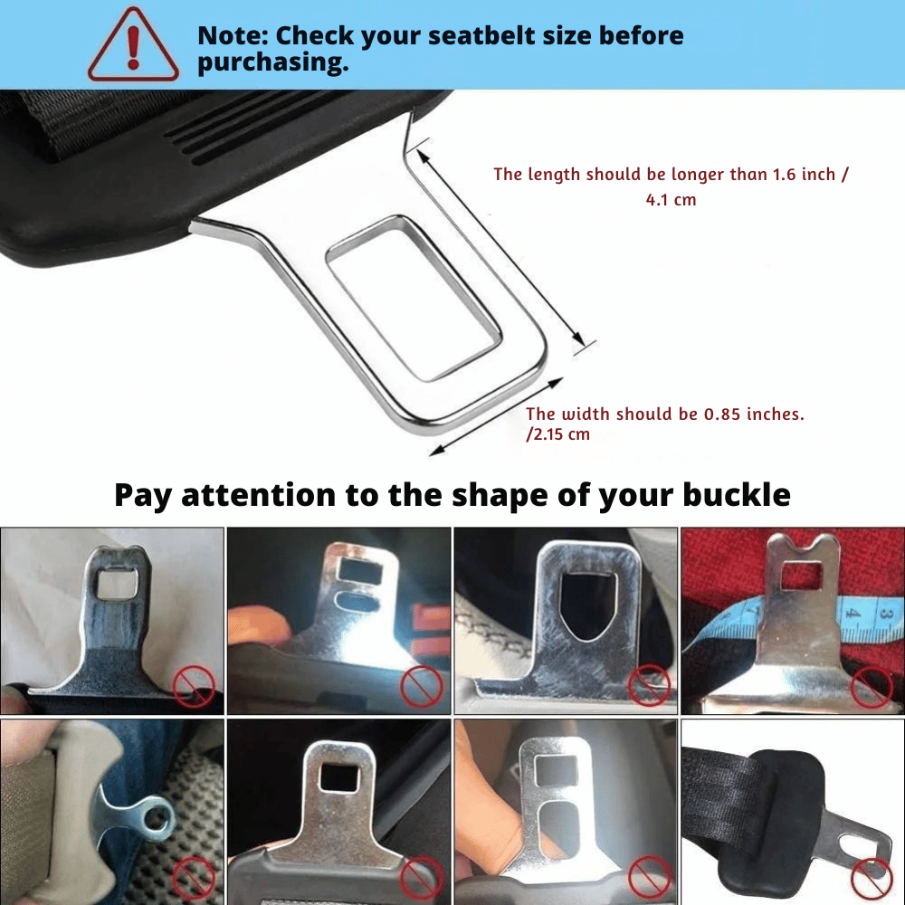 Seat Belt Extender Universal Stainless Steel 10 Inch