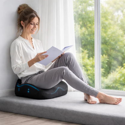 Seat Cushion Contoured Memory Foam Non-Slip & Washable Cover