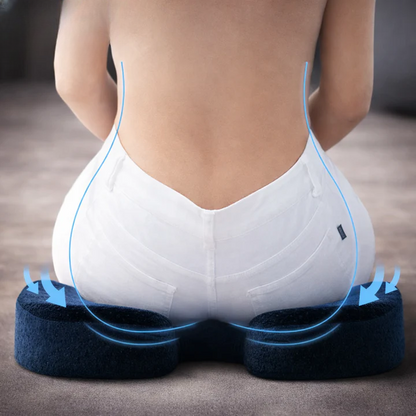 Seat Cushion Contoured Memory Foam Non-Slip & Washable Cover