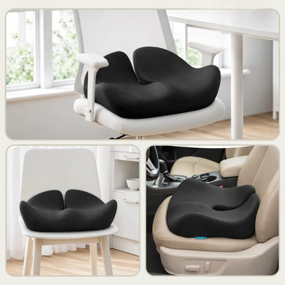 Seat Cushion Contoured Memory Foam Non-Slip & Washable Cover
