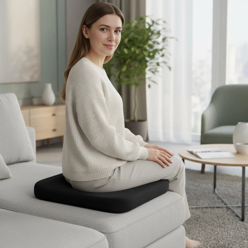 Seat Cushion Foam Support Non-Slip Base Removable Cover