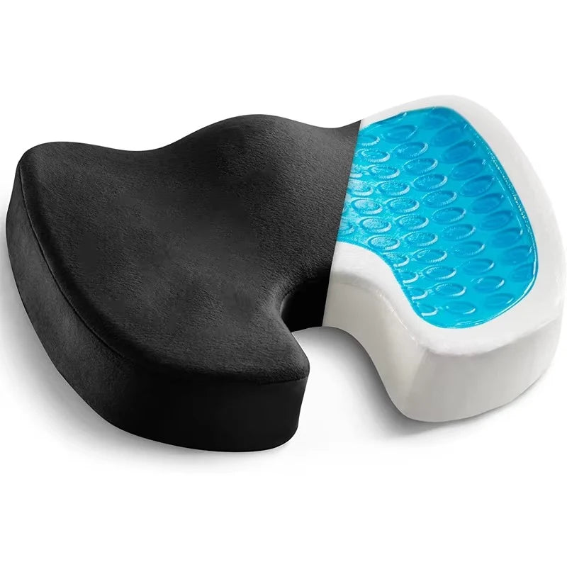 Seat Cushion Gel & Memory Foam Non-Slip Base Removable Cover