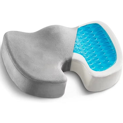 Seat Cushion Gel & Memory Foam Non-Slip Base Removable Cover