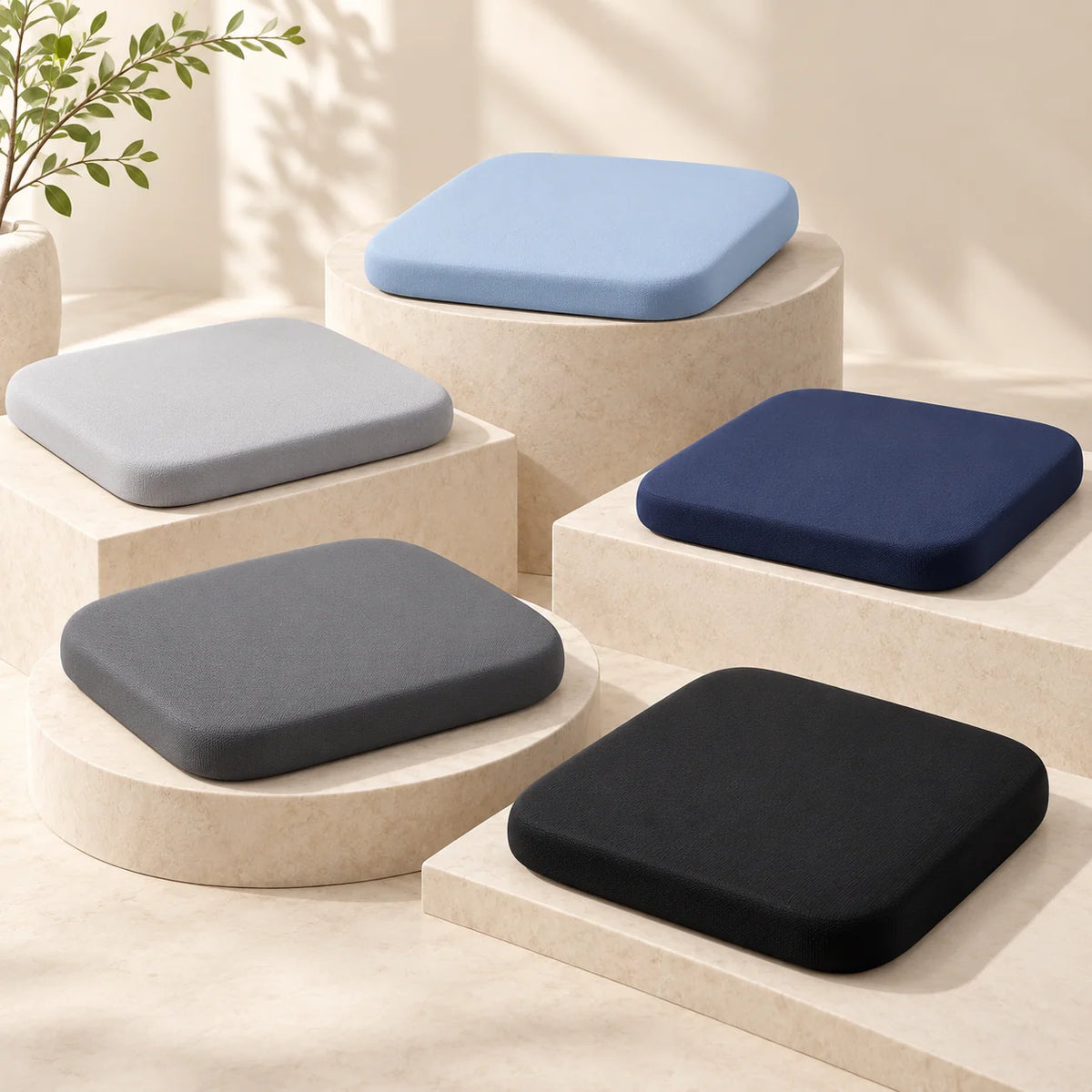 Seat Cushion Memory Foam Ergonomic Tailbone Support