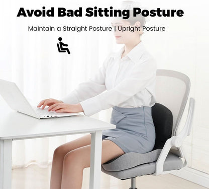 Seat Cushion Memory Foam Posture Support Removable Machine-Washable Cover
