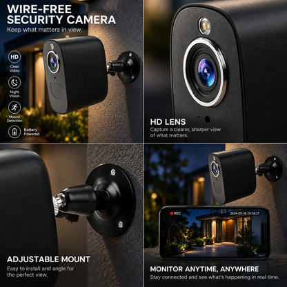 Security Camera 4G LTE Rechargeable Infrared Night Vision
