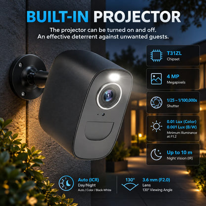 Security Camera 4G LTE Rechargeable Infrared Night Vision