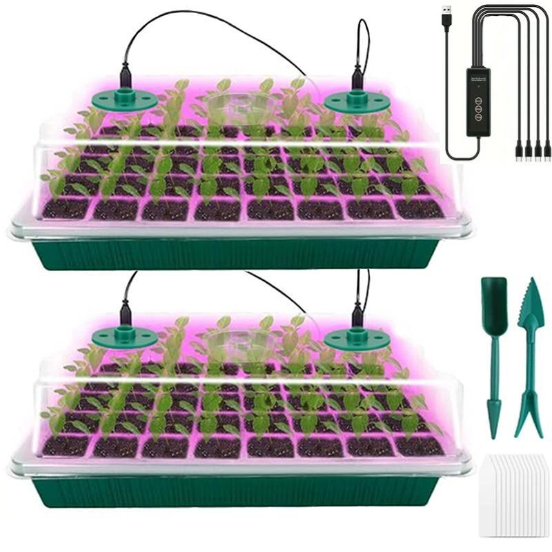 Seed Starter Tray Set Integrated LED & Humidity Dome