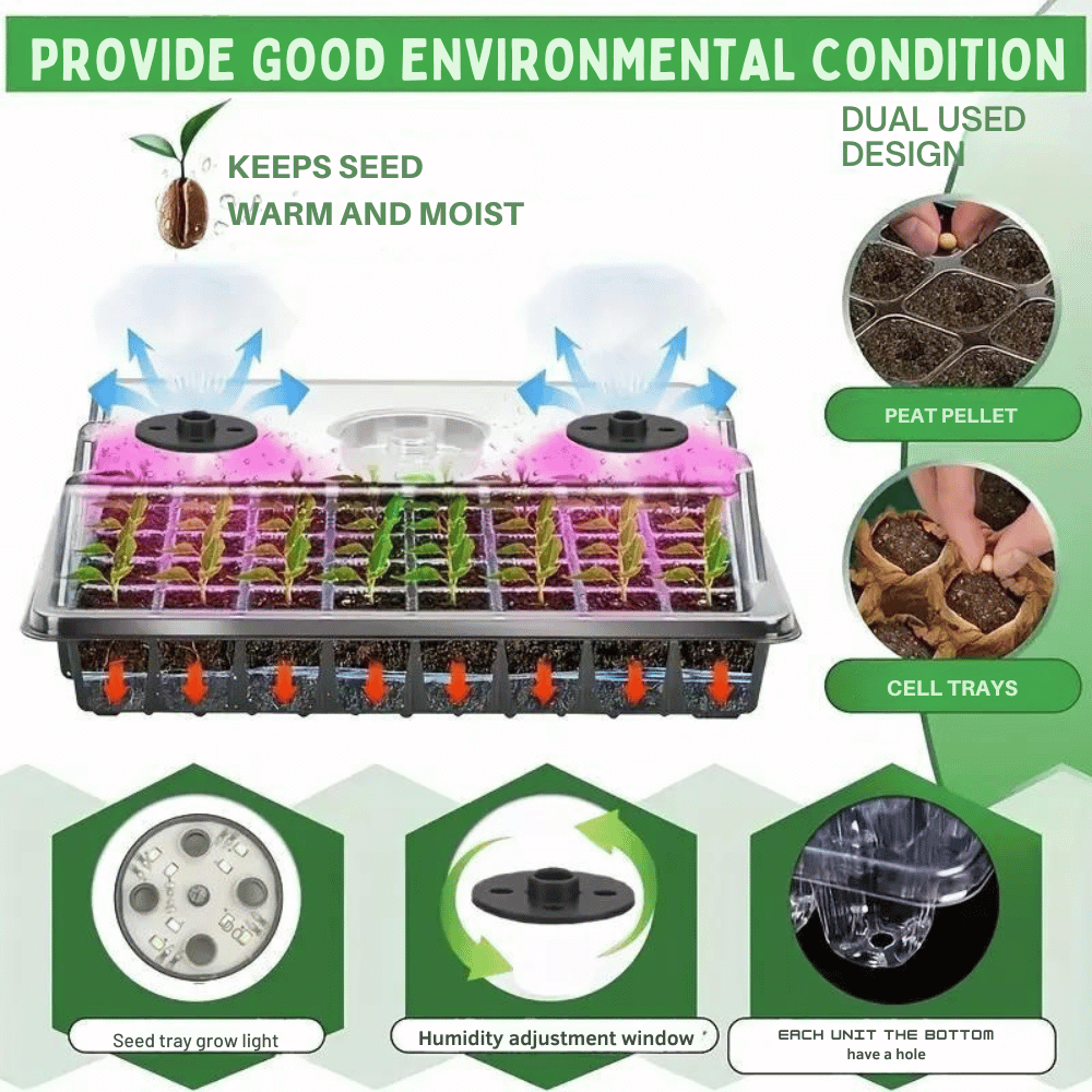 Seedling Station Full Spectrum LED Humidity Control