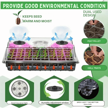 Seedling Station Full Spectrum LED Humidity Control