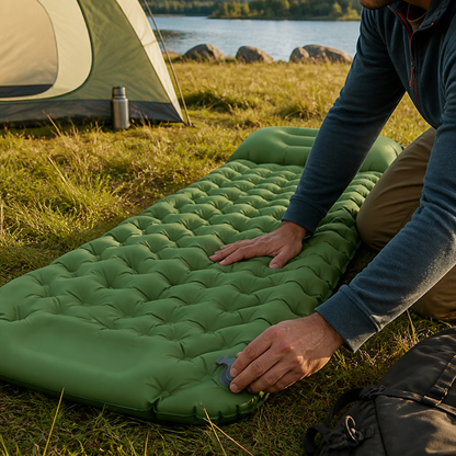 Self-Inflating Nylon & TPU Camping Sleeping Mat (40-Second)