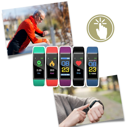 Senior Smartwatch with Large LED Display and Health Monitor