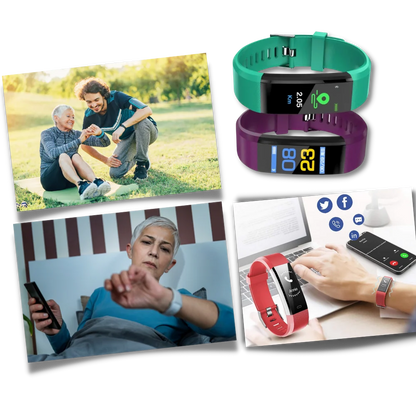 Senior Smartwatch with Large LED Display and Health Monitor