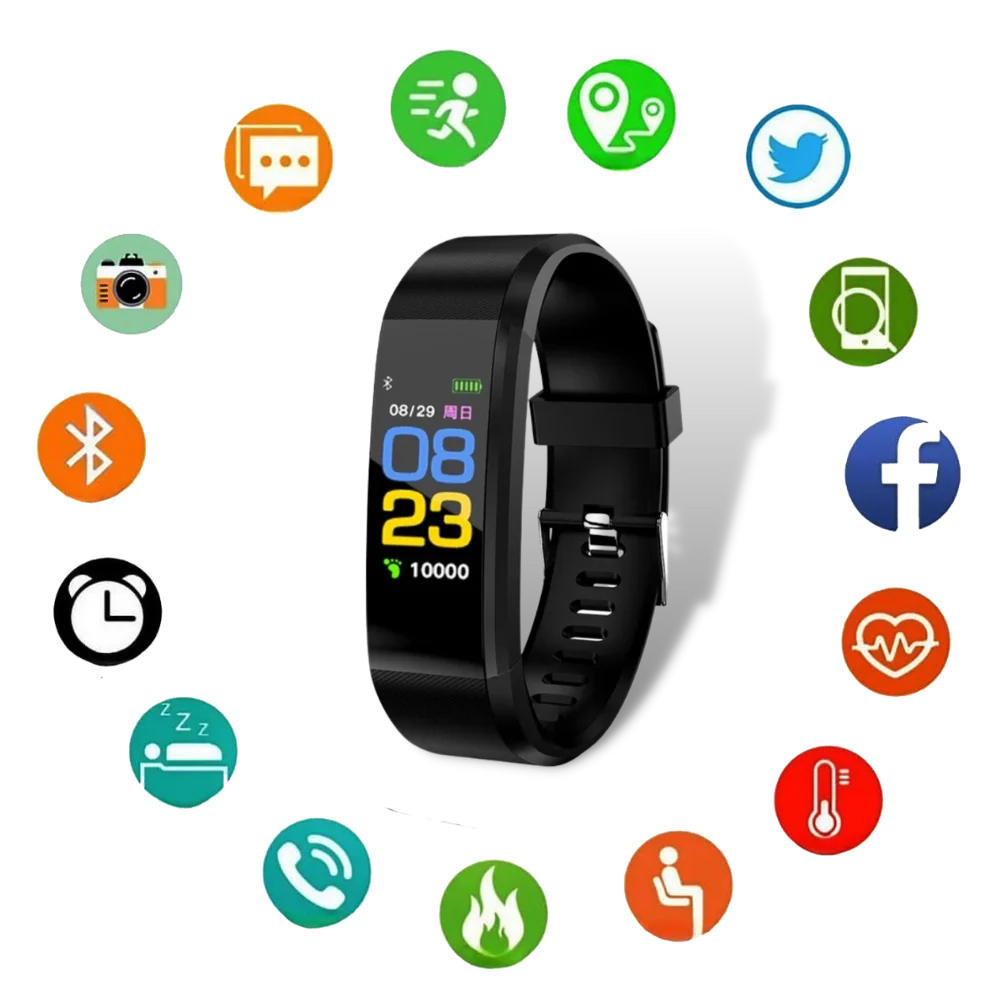 Senior Smartwatch with Large LED Display and Health Monitor