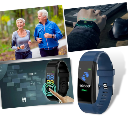 Senior Smartwatch with Large LED Display and Health Monitoring