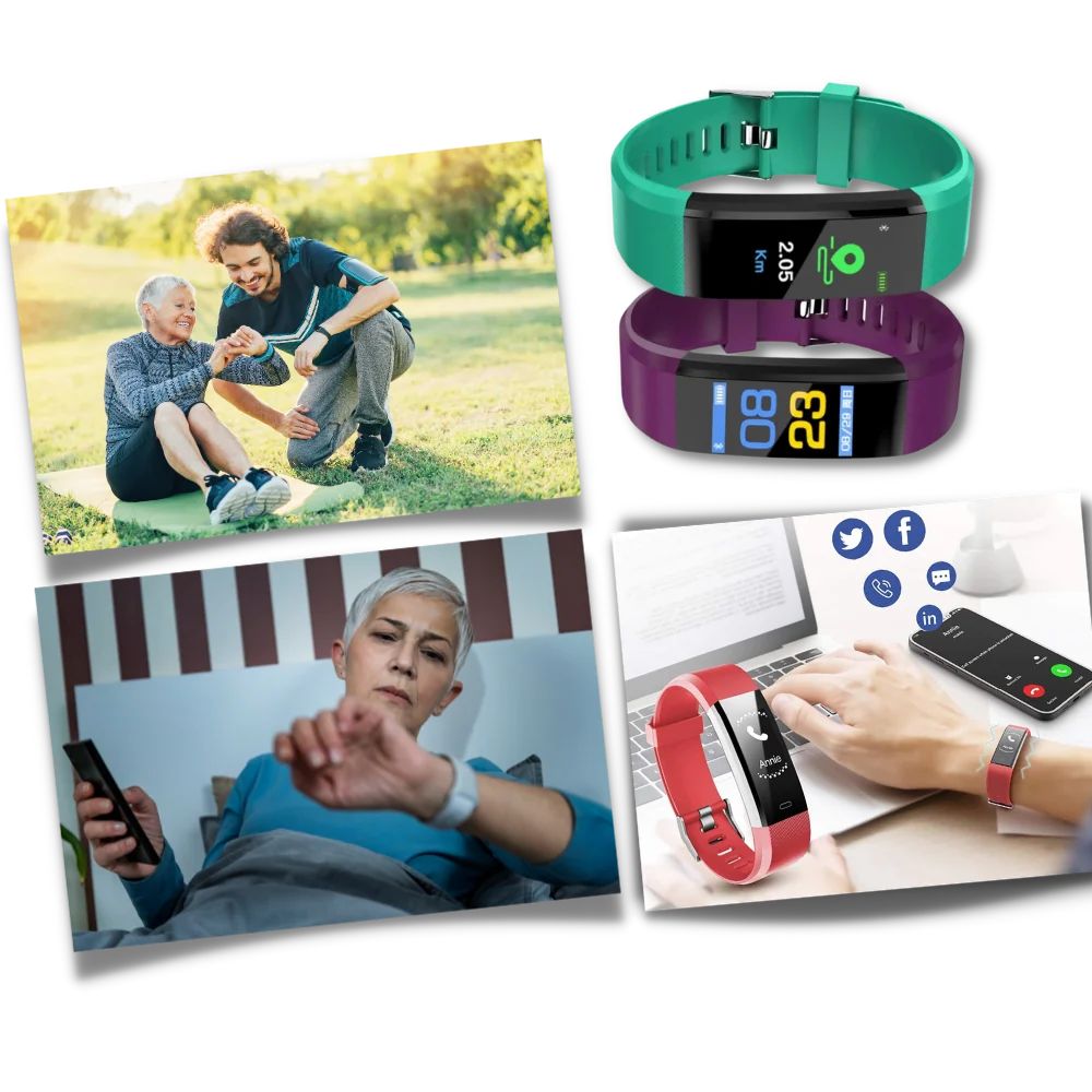 Senior Smartwatch with Large LED Display and Health Monitoring