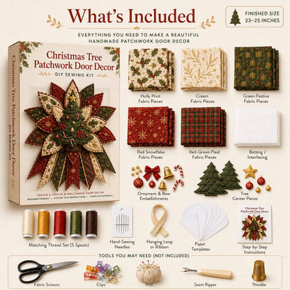 Sewing Kit Quilted Christmas Door Hanging 7 Designs