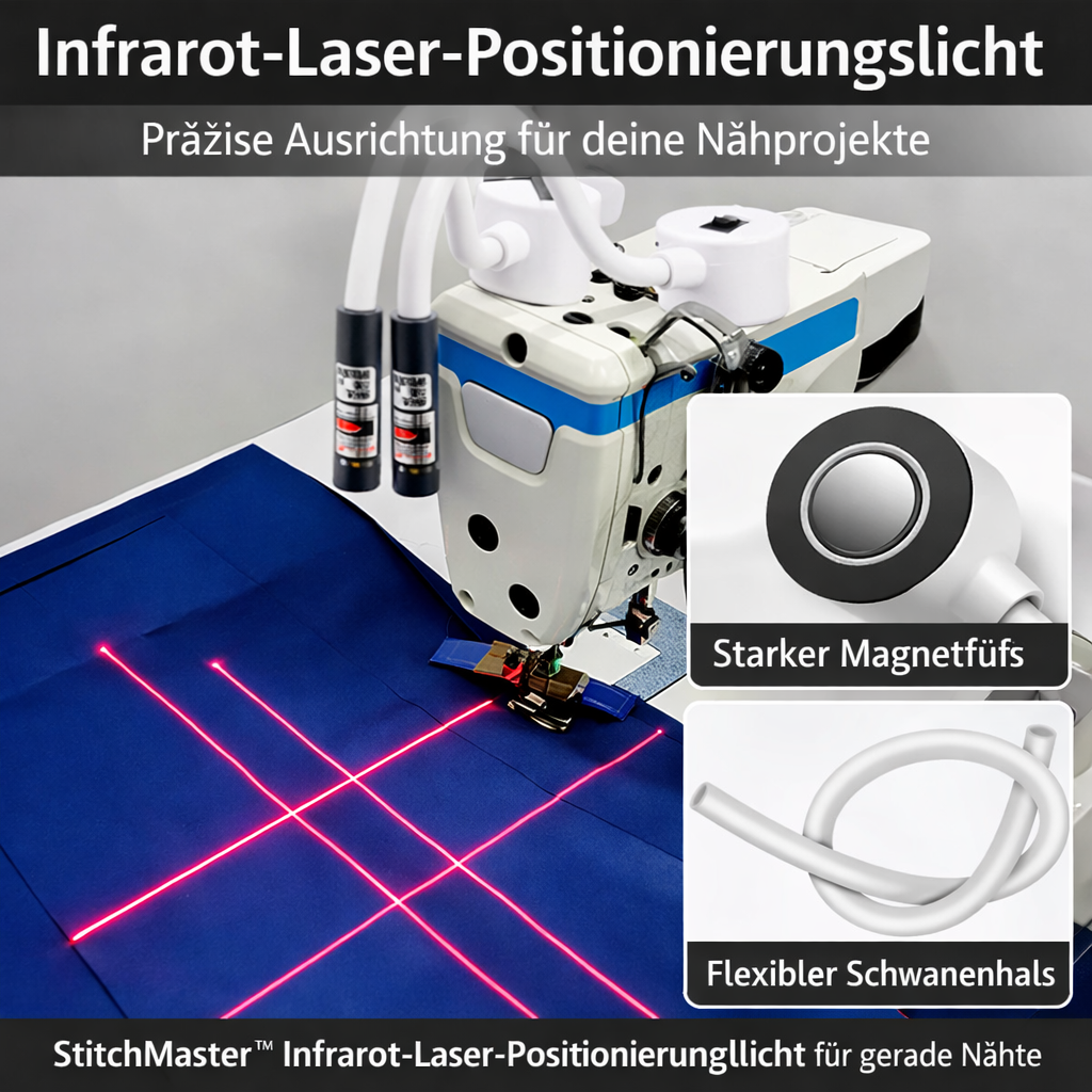 Sewing Laser Guide Magnetic Gooseneck Interchangeable Heads USB Powered
