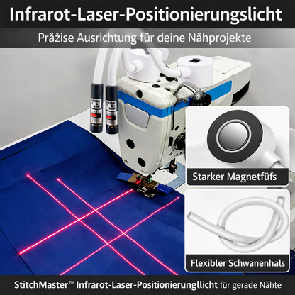 Sewing Laser Guide Magnetic Gooseneck Interchangeable Heads USB Powered