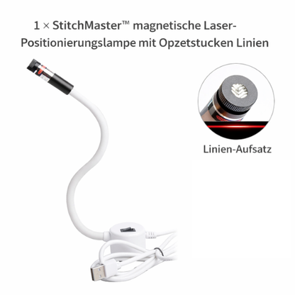 Sewing Laser Guide Magnetic Gooseneck Interchangeable Heads USB Powered