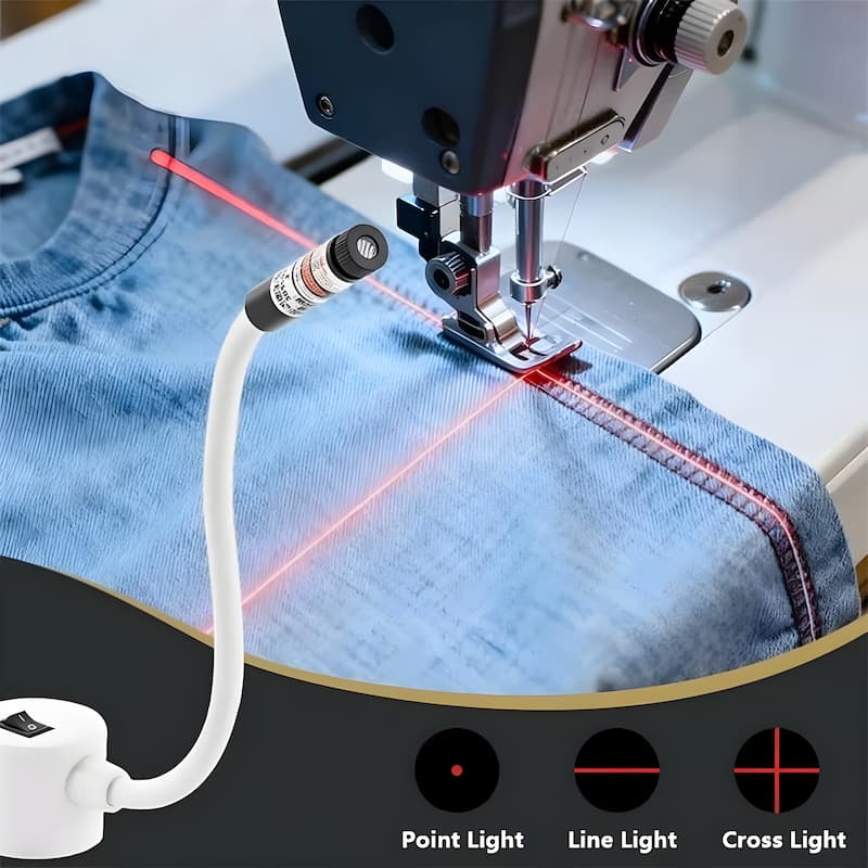 Sewing Machine Laser Guide Magnetic Mount & Flexible Arm