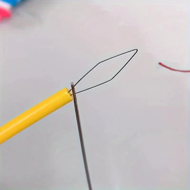 Sewing Needle Threader Ergonomic Cylindrical Grip Eye-Friendly