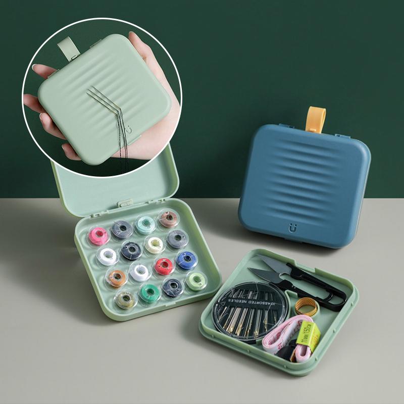Sewing Organizer Box Magnetic Lid Two-Tier Travel Size